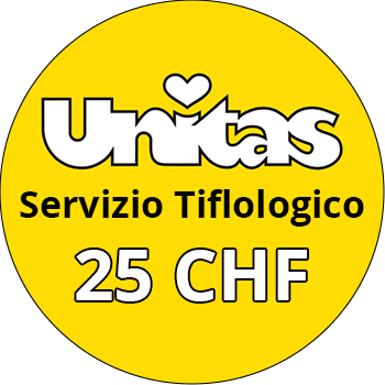 donazione unitas servizio tiflologico 25 chf