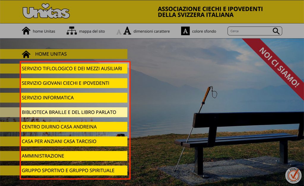 pagina Strutture e Organizzazione