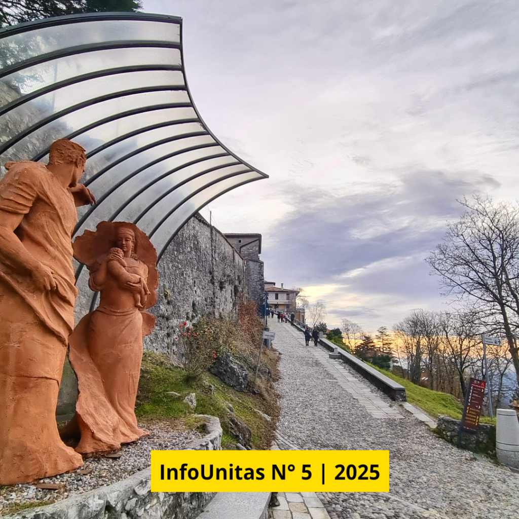 In copertina, la Statua della Natività al Sacro Monte di Varese, meta del prossimo pellegrinaggio del Gruppo spirituale Santa Lucia.