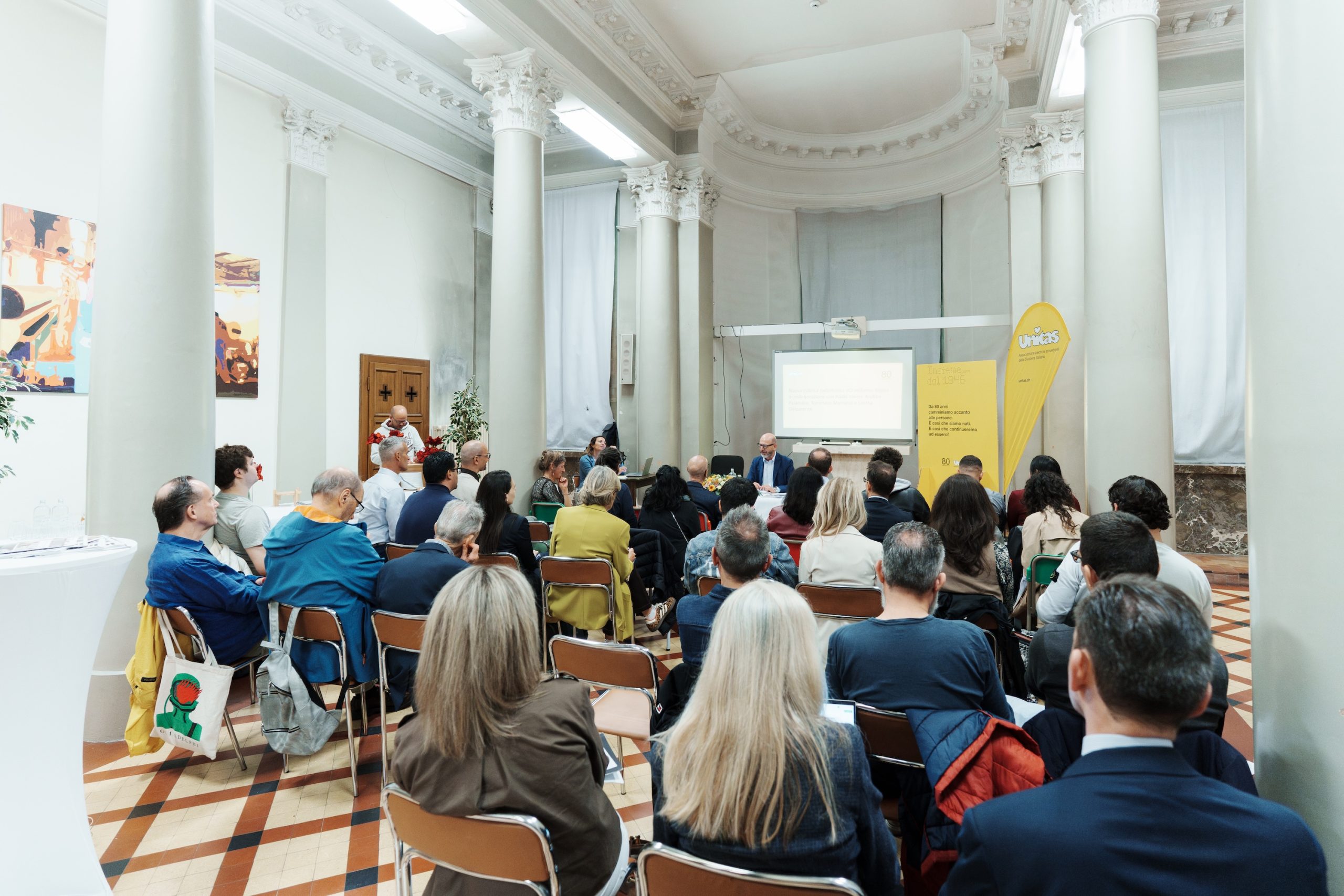 La sala della conferenza stampa